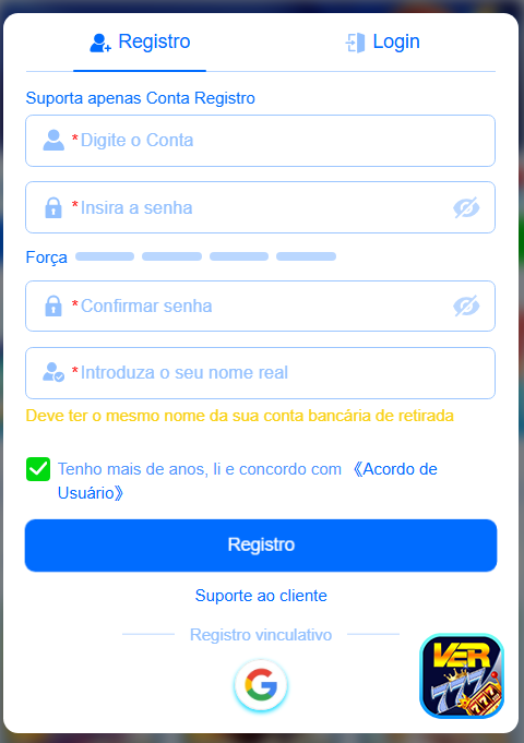 ver777.com Cadastro Vantagens